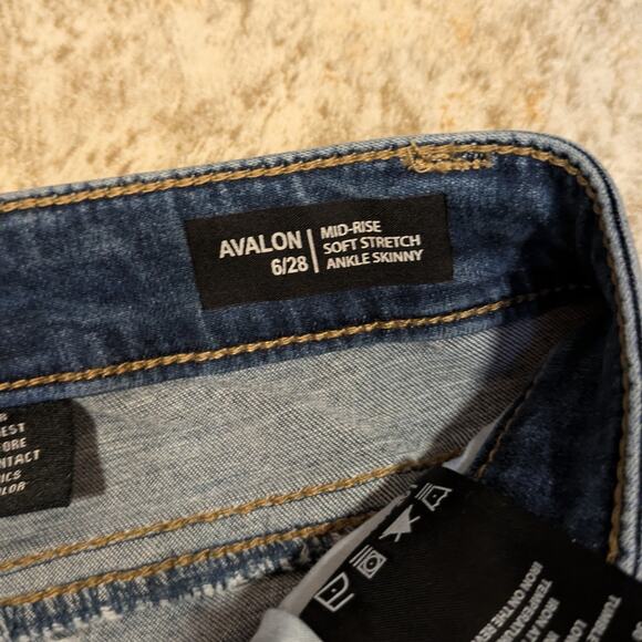 Buffalo David Bitton Women's 6/28 Jeans Blue Denim 28x26.5 Mid-Rise Soft Stretch - Picture 5 of 9